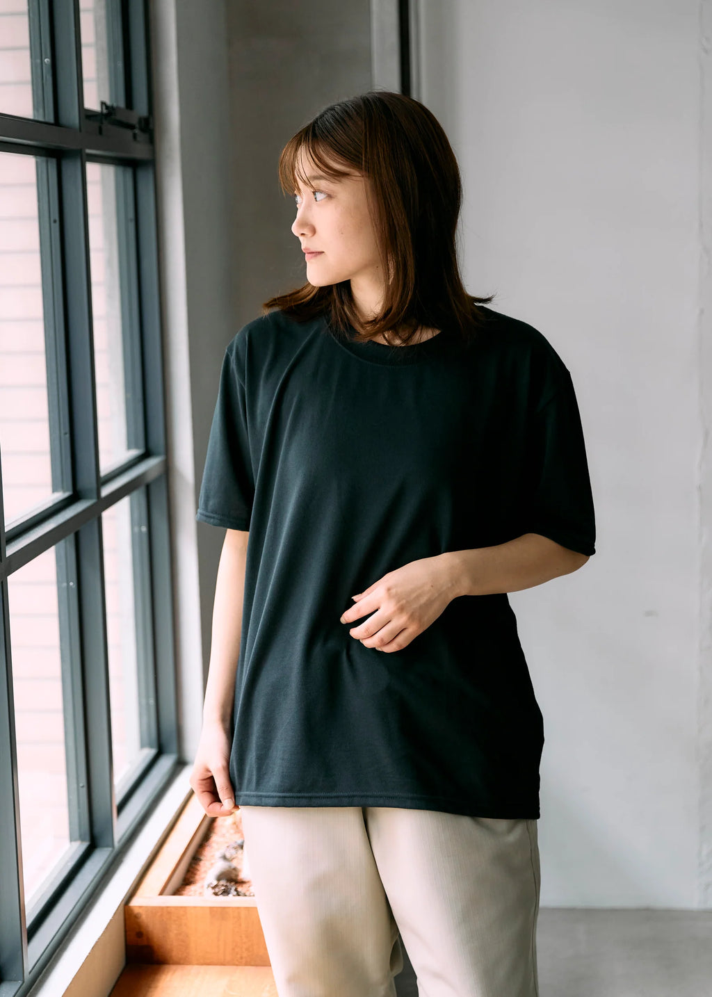 DRYCOTTONY ベーシックTシャツ BLACK