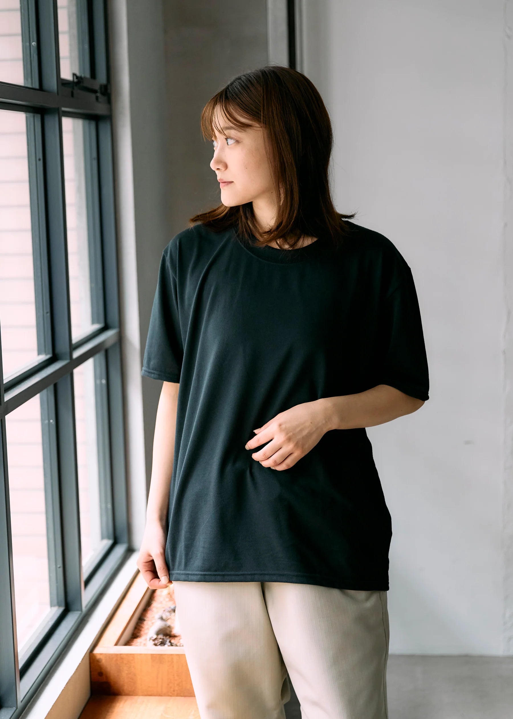 DRYCOTTONY ベーシックTシャツ BLACK